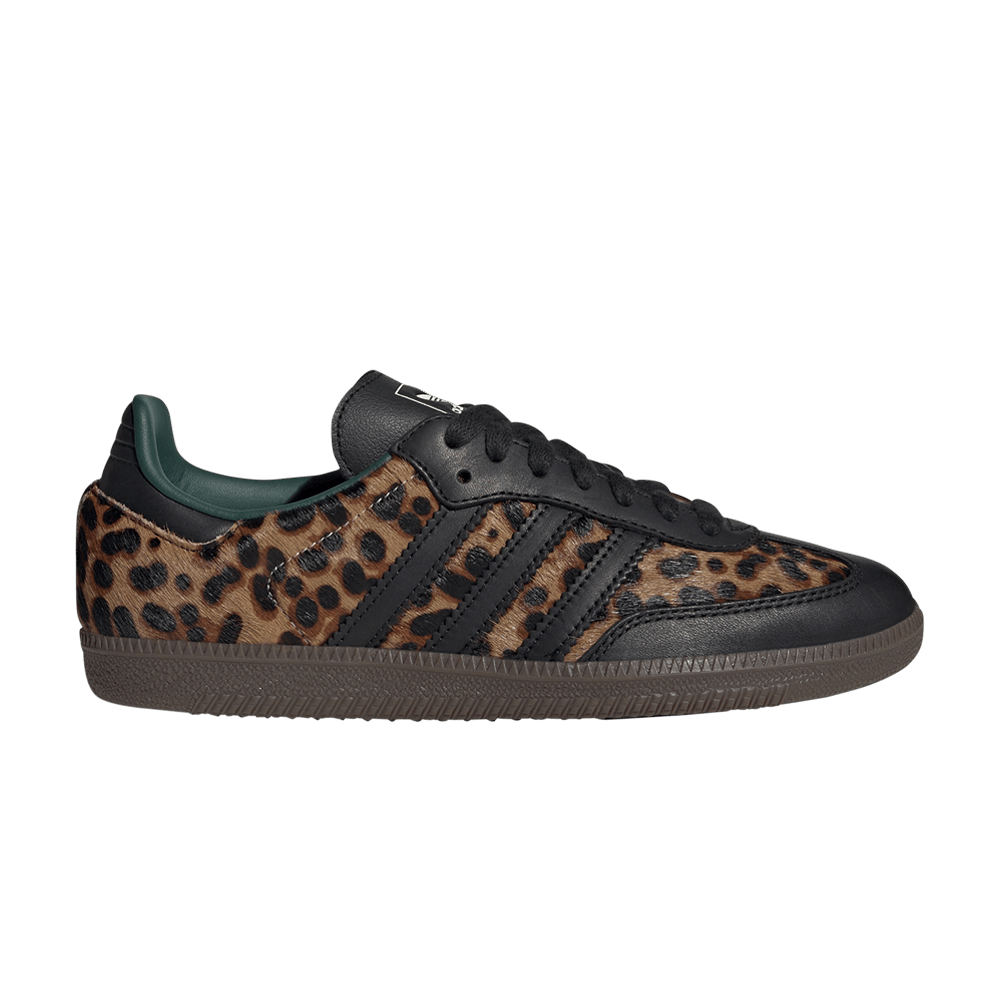 Adidas Samba OG Black Green Leopard (Women's)