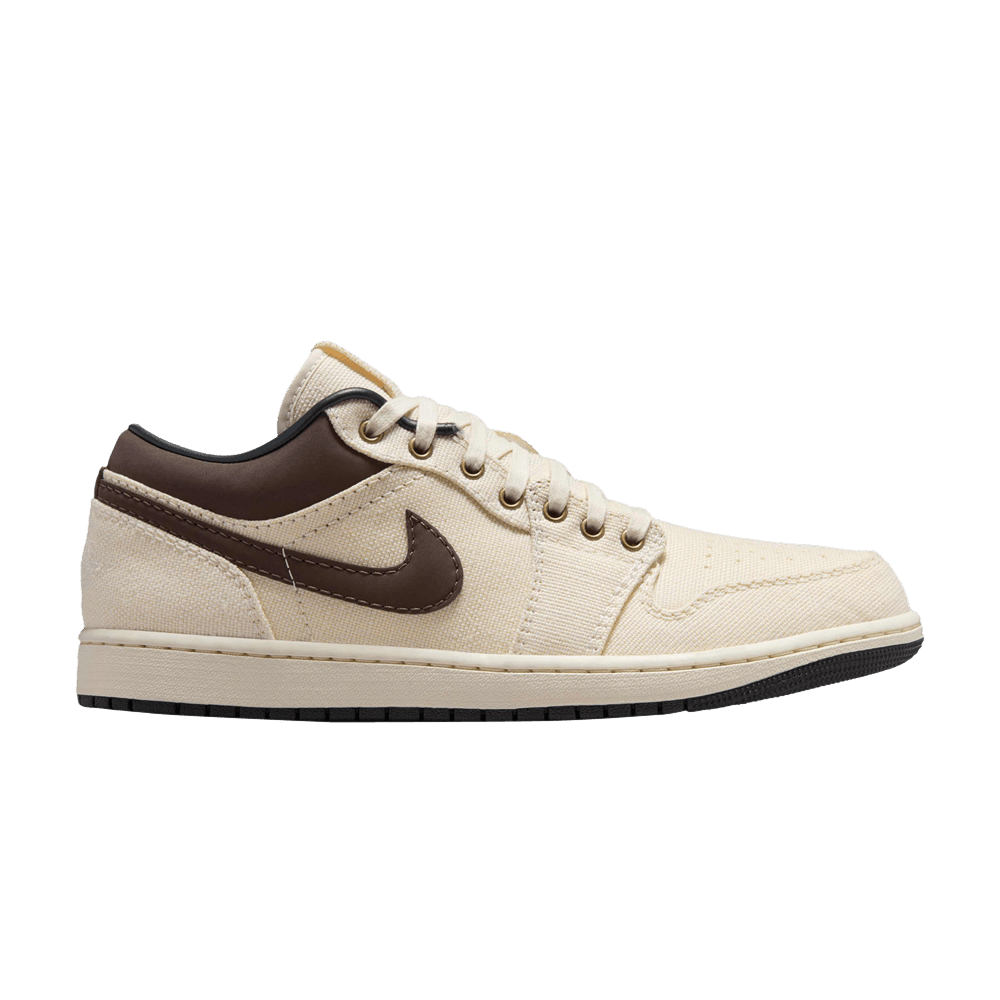 AIR JORDAN 1 Low Premium Pale Ivory Off Noir Baroque Brown