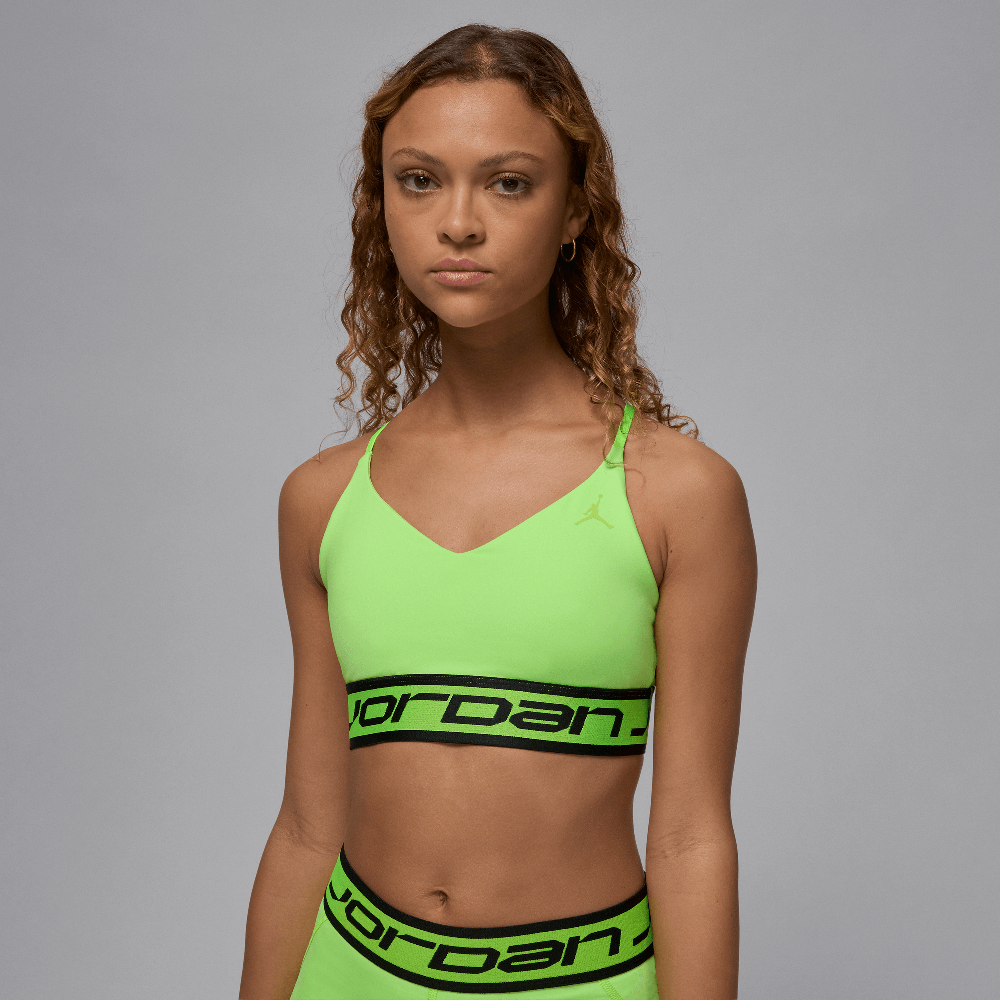 Jordan Sport Indy Women's Light Support Sports Bra Electric Green/Black/Electric Green