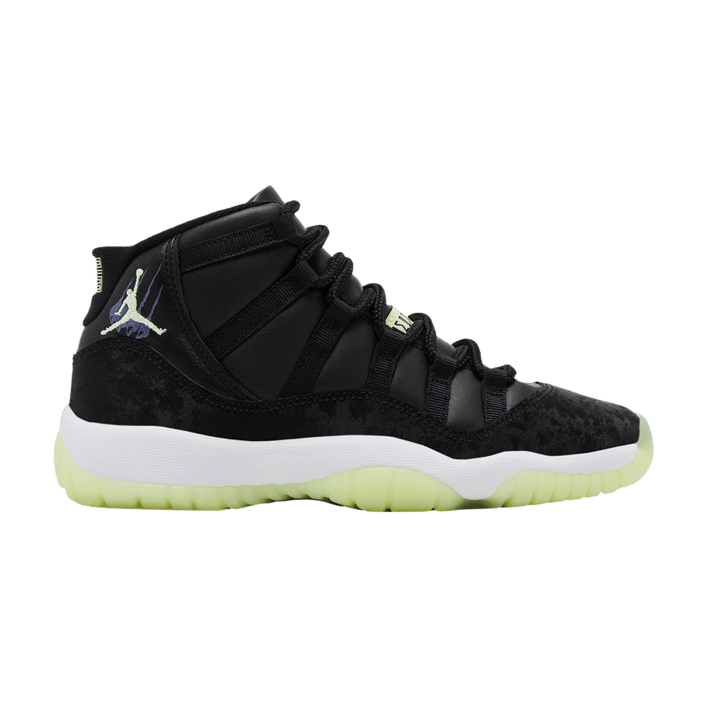 AIR JORDAN 11 Retro Black Barely Volt (GS)